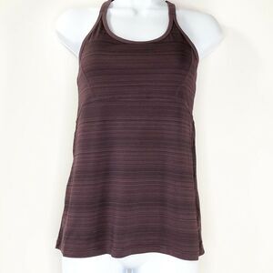 Athleta Tank Top Yoga Work Out Purple Padded Built In Bra